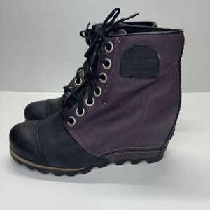 SOREL 1964 Premium Hidden Wedge Boots Lace Up Purple Dahlia Size 6 NL2174-562‎